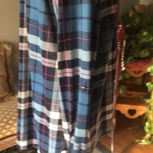 SOLD👜👜LOVE POTION plaid button down long sleeve/forearm size Large